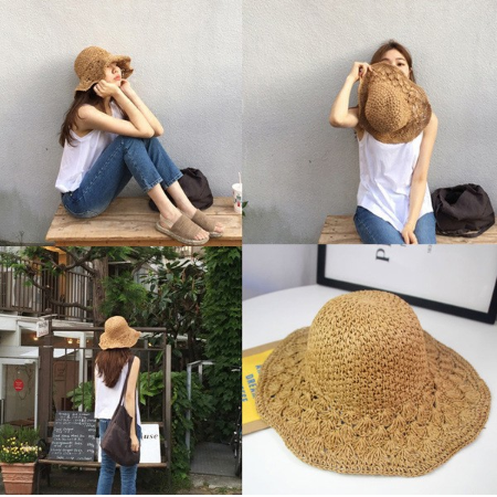Handmade Beach Hat หมวกปีก หมวกสาน